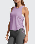 Ruch Side High Neck Racerback Muscle Tank Tops
