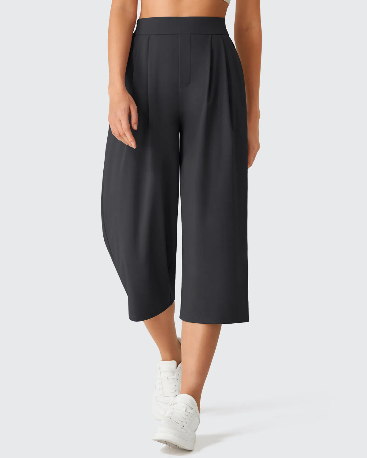 ShiftReady Elastic Waist Wide Leg Capri Pants 18''