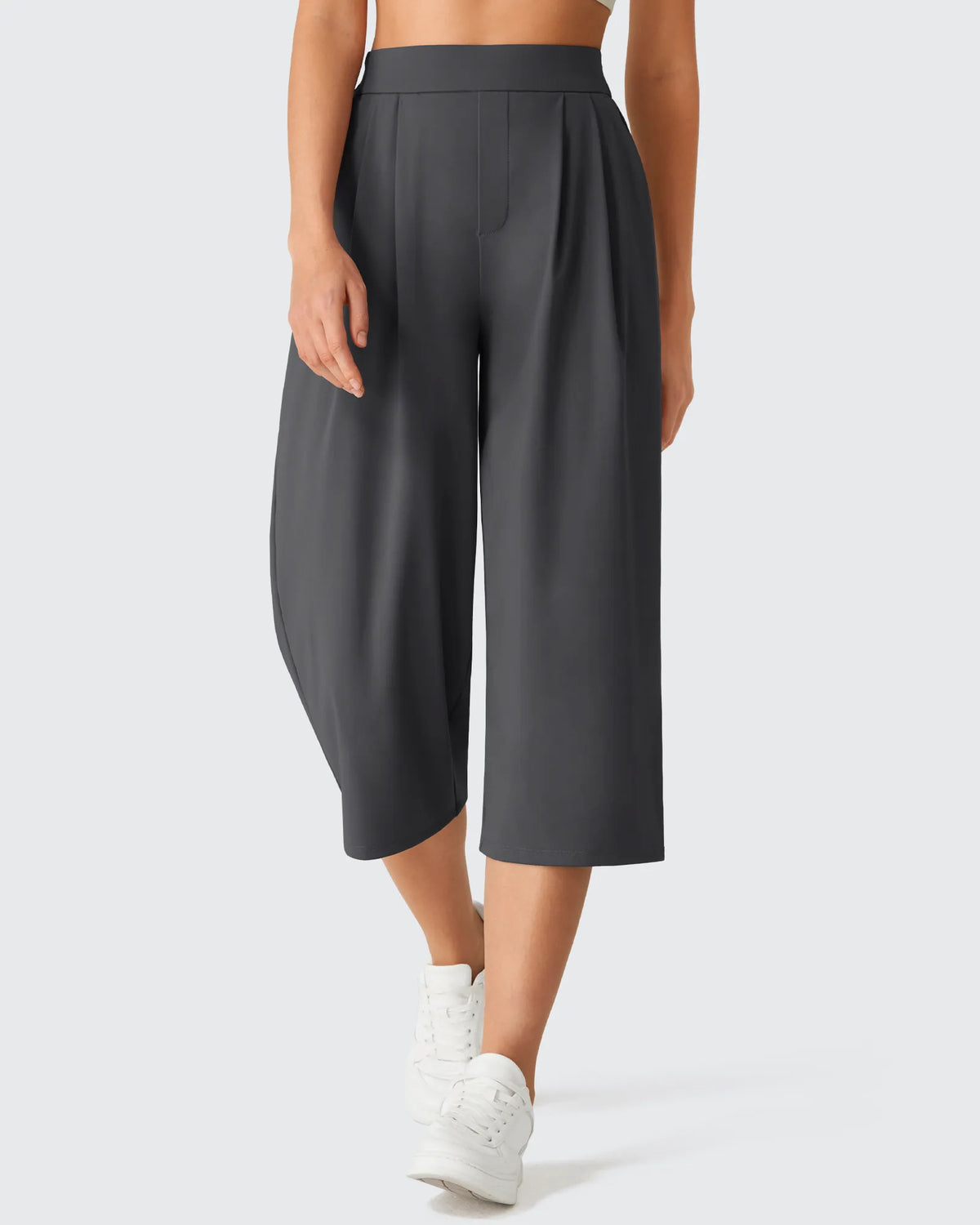 ShiftReady Elastic Waist Wide Leg Capri Pants 18''