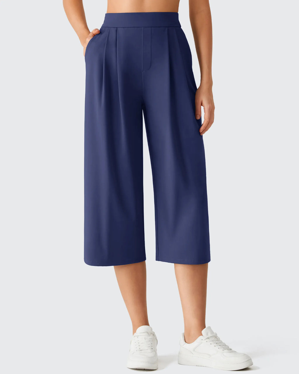 ShiftReady Elastic Waist Wide Leg Capri Pants 18''