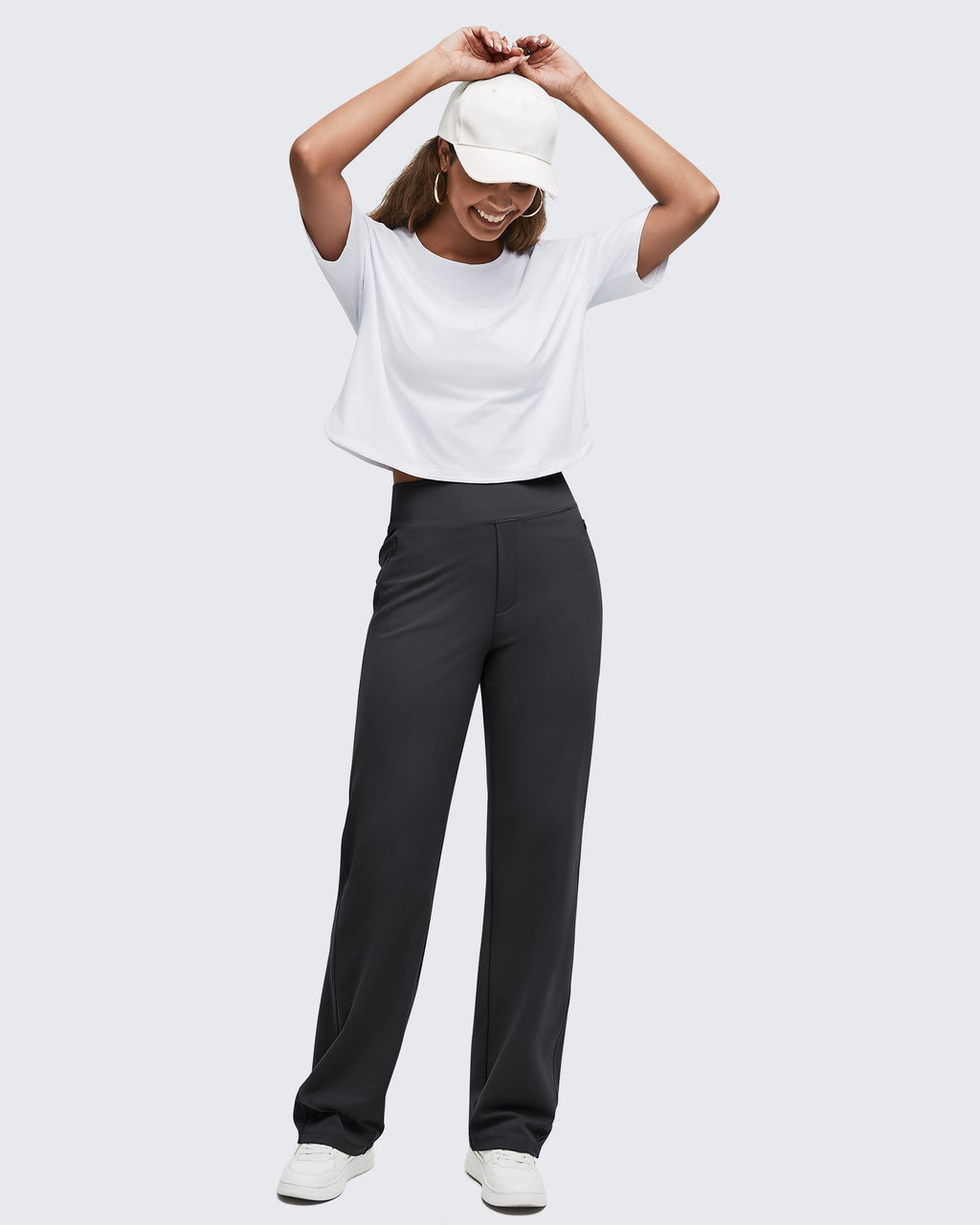 ShiftReady High Waist Hidden Zipper Pockets Dress Pants