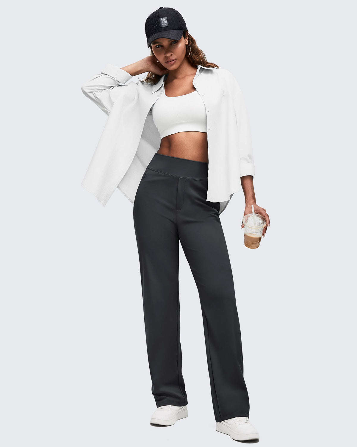 ShiftReady High Waist Hidden Zipper Pockets Dress Pants