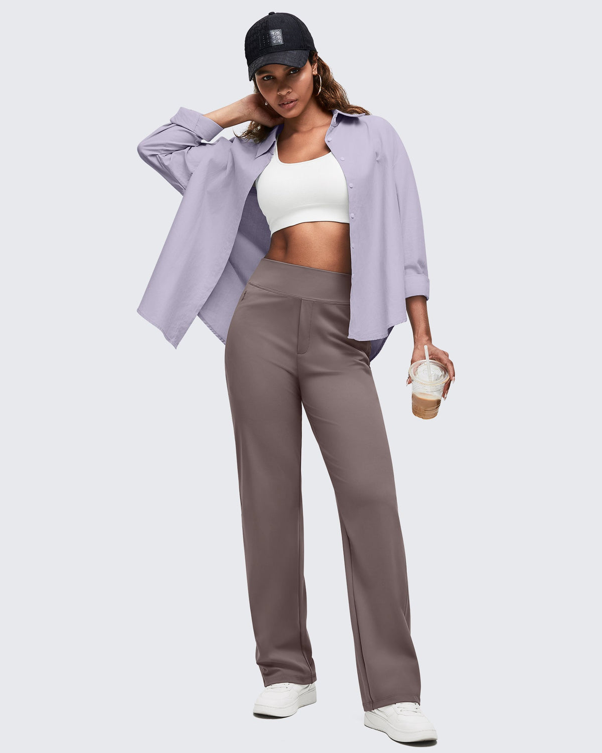 ShiftReady High Waist Hidden Zipper Pockets Dress Pants