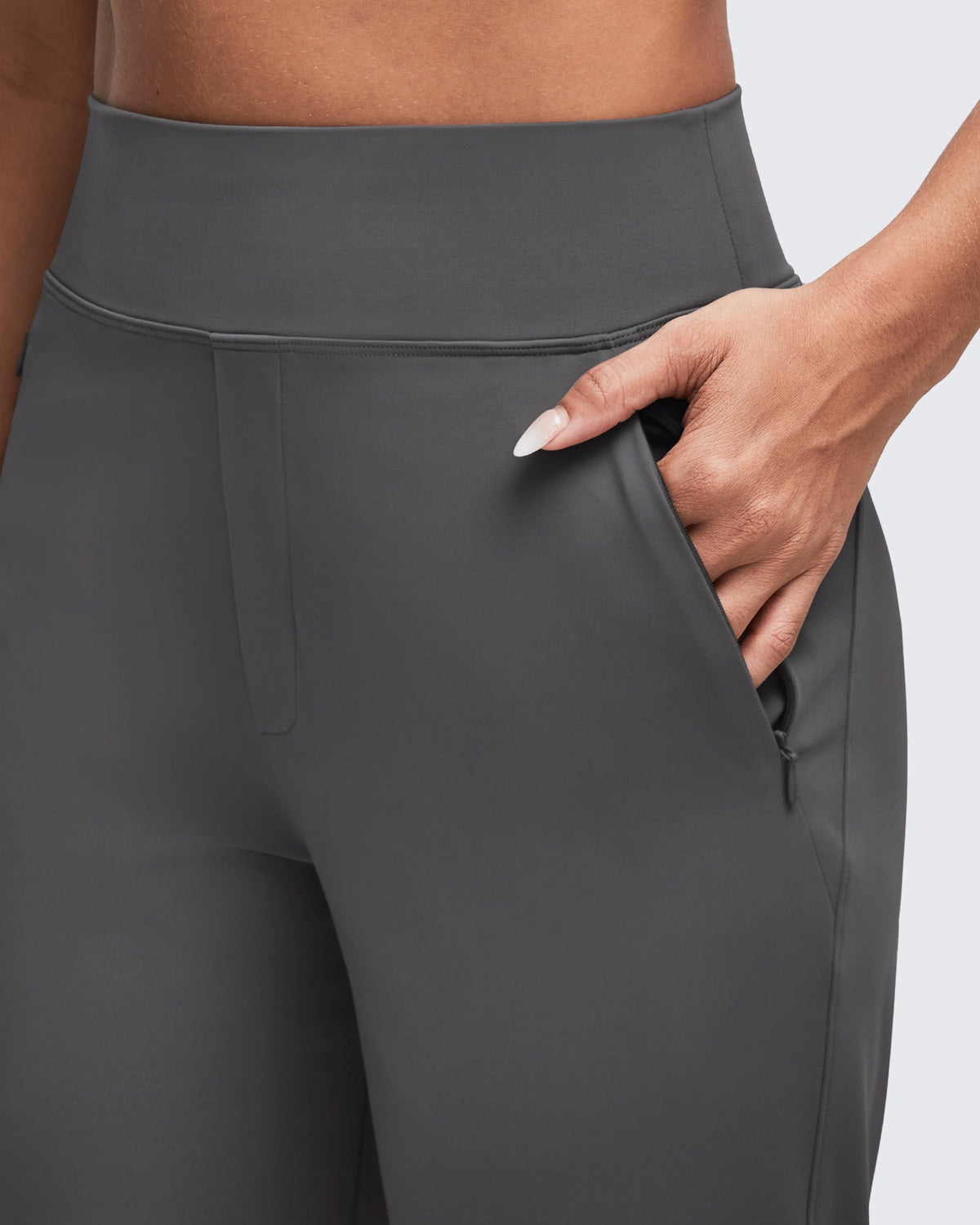 ShiftReady High Waist Hidden Zipper Pockets Dress Pants