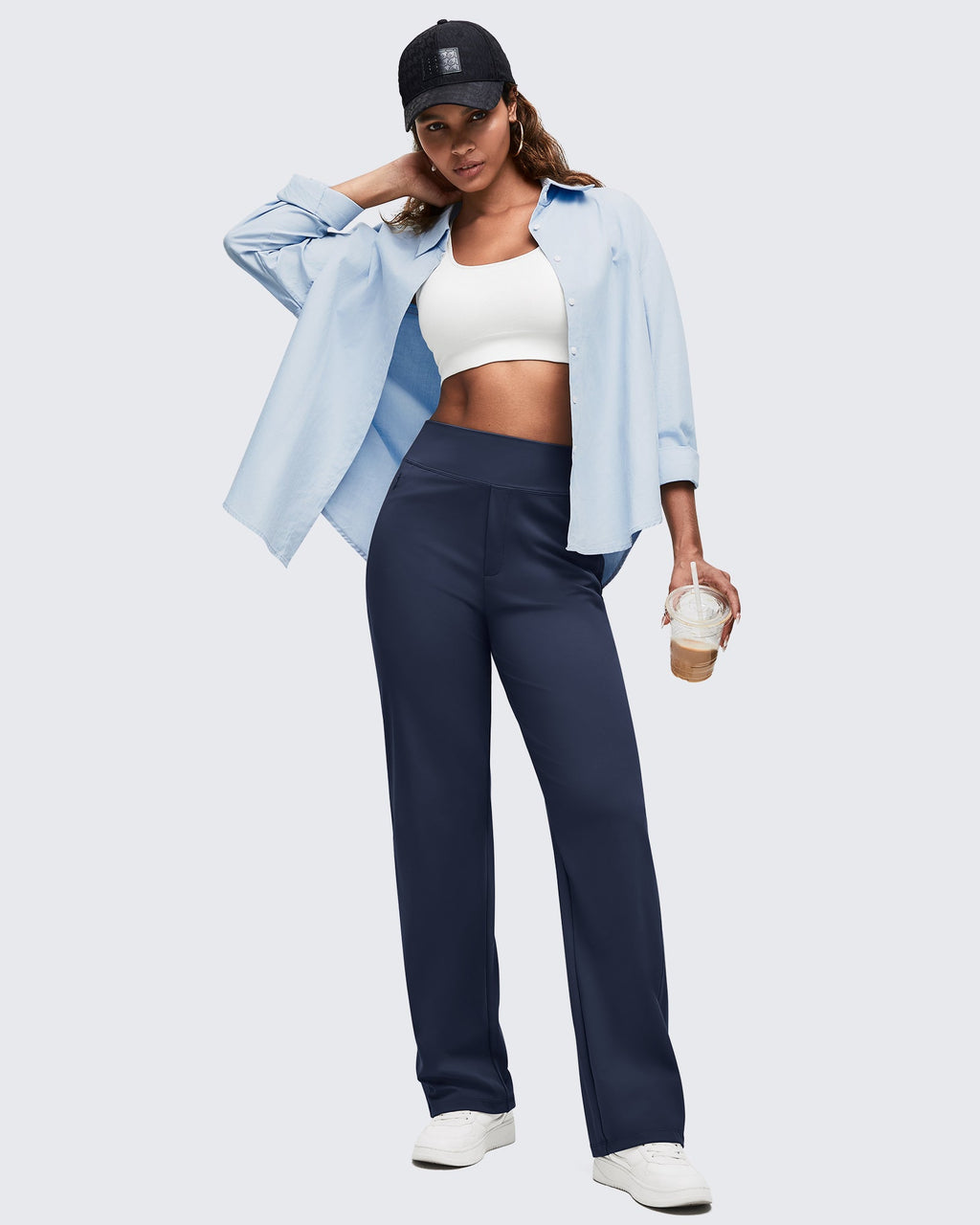 ShiftReady High Waist Hidden Zipper Pockets Dress Pants