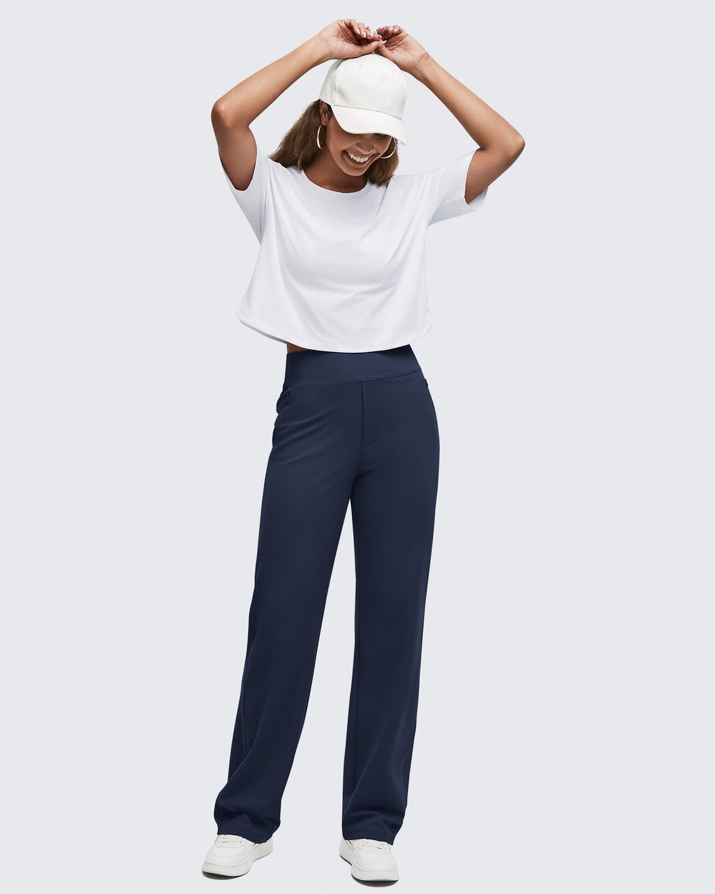 ShiftReady High Waist Hidden Zipper Pockets Dress Pants