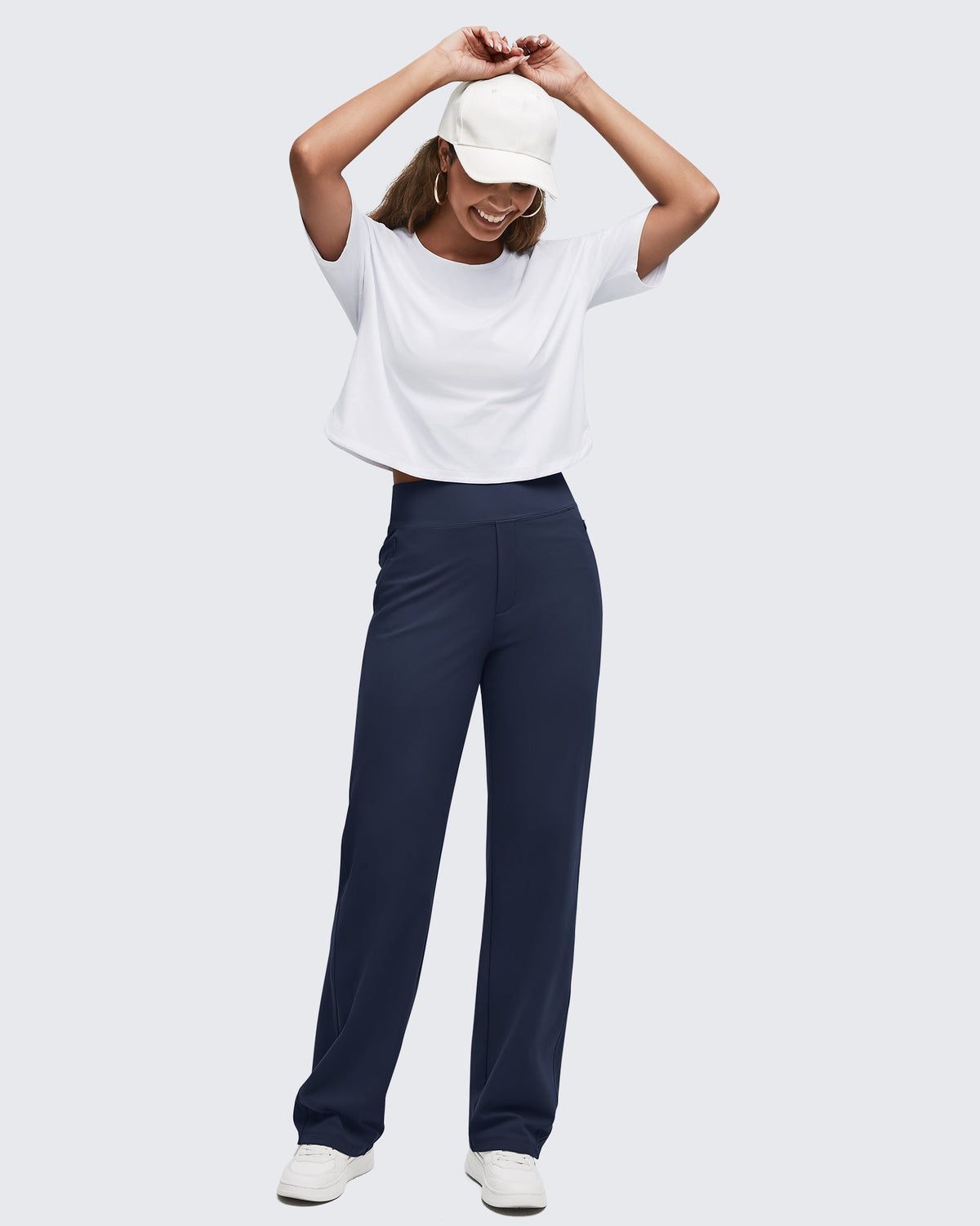 ShiftReady High Waist Hidden Zipper Pockets Dress Pants