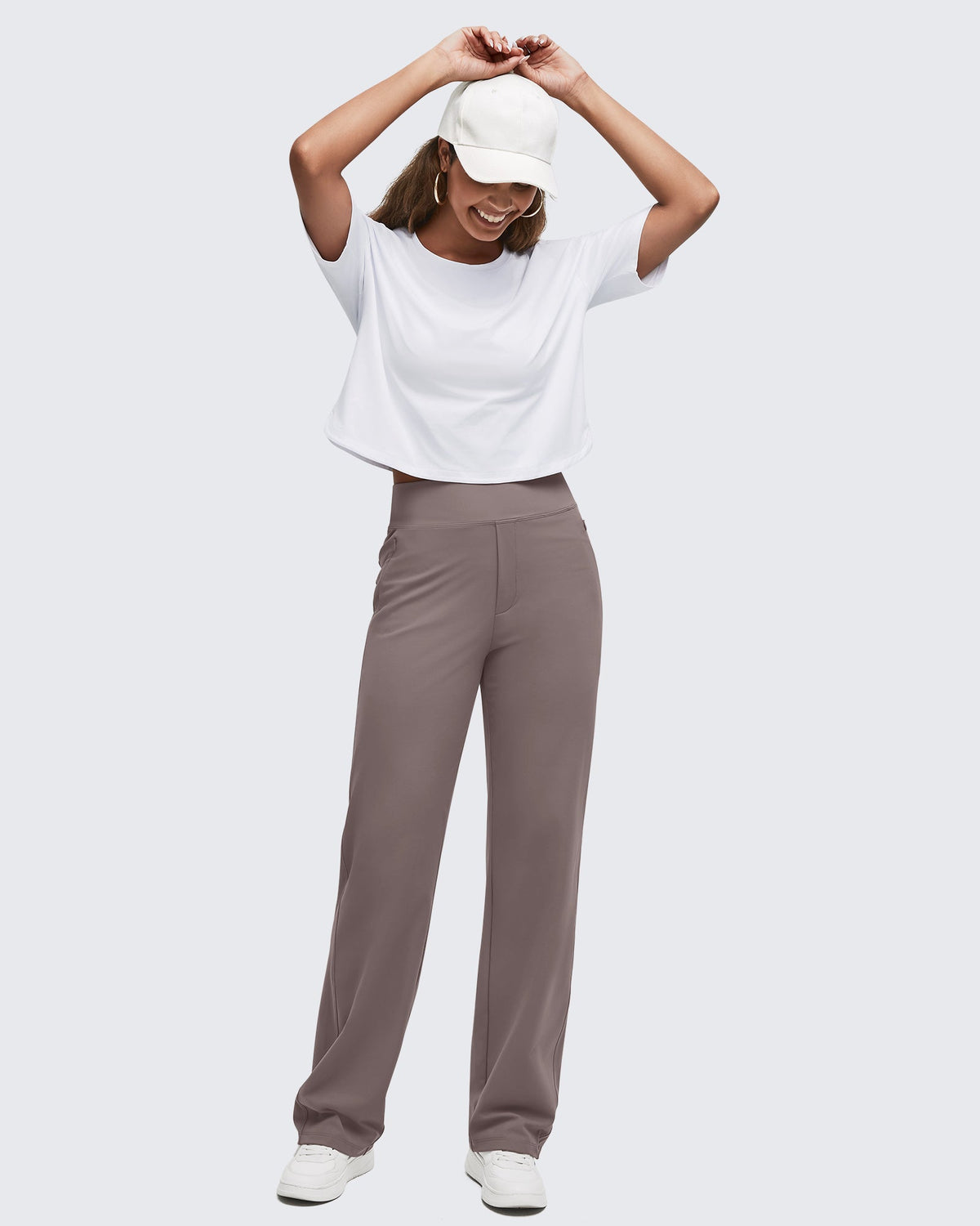 ShiftReady High Waist Hidden Zipper Pockets Dress Pants