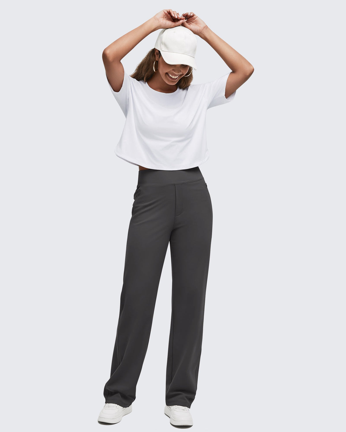 ShiftReady High Waist Hidden Zipper Pockets Dress Pants