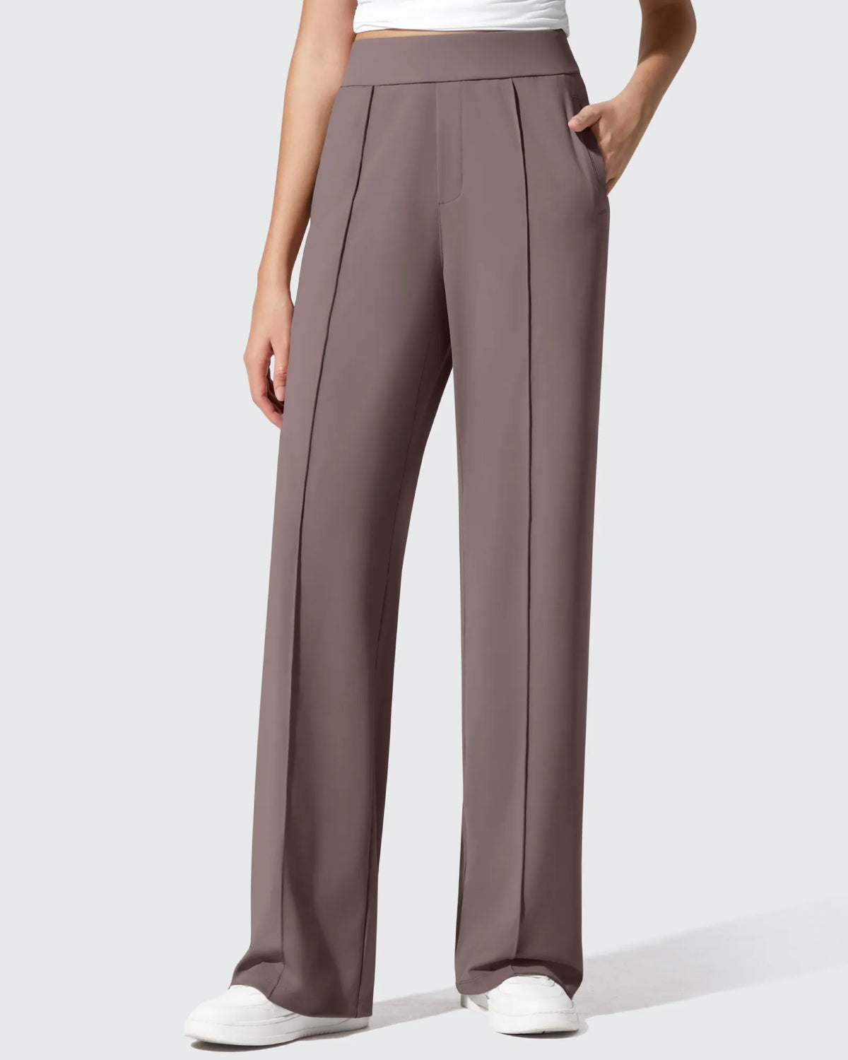 ShiftReady Pockets Elastic Band Wide Leg Work Pants
