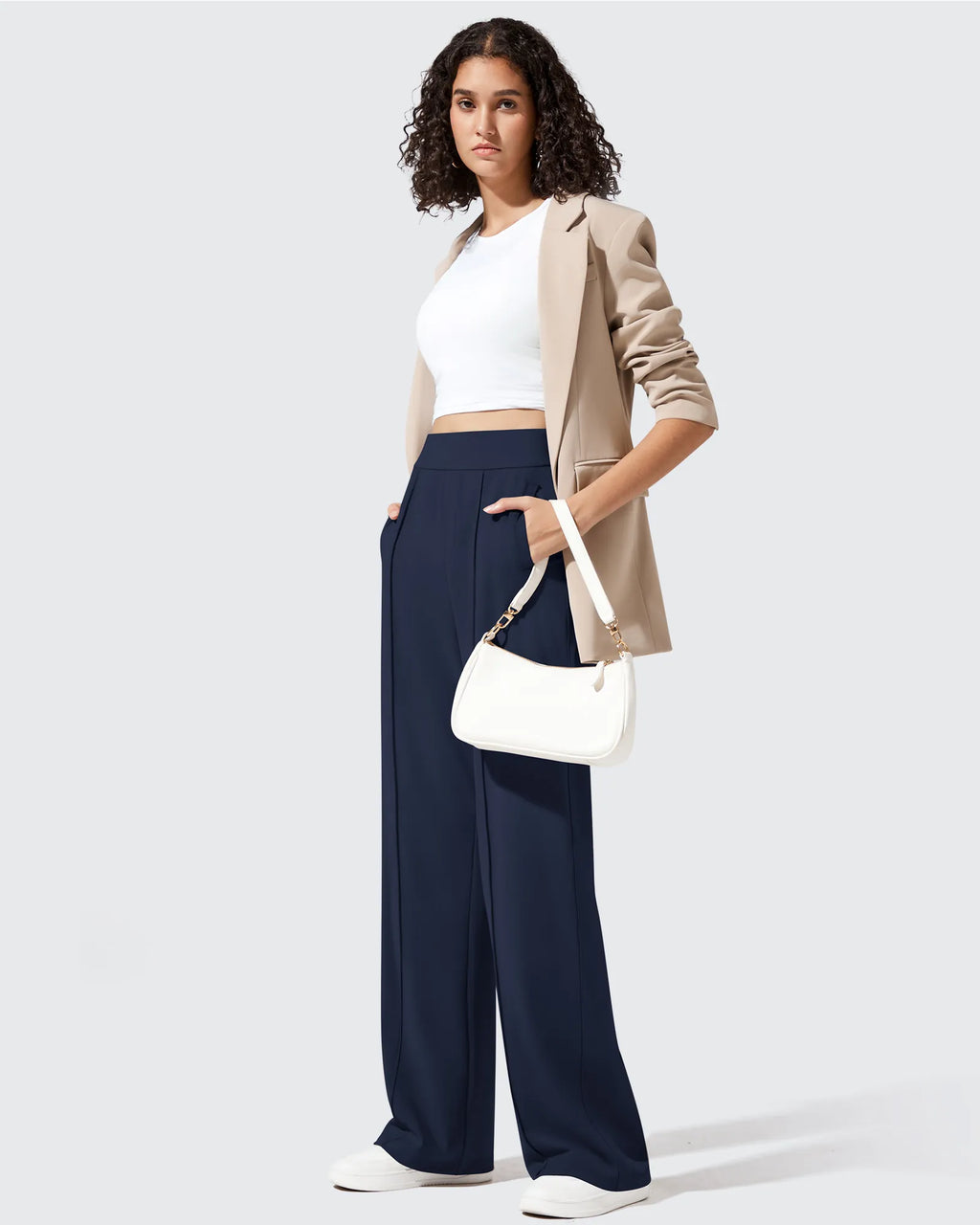 ShiftReady Pockets Elastic Band Wide Leg Work Pants
