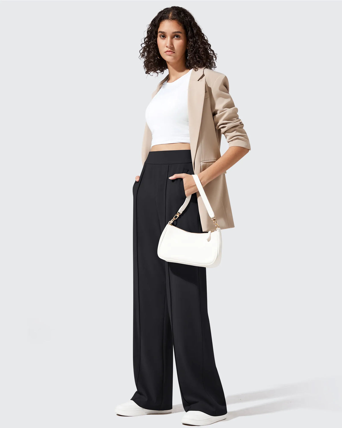 ShiftReady Pockets Elastic Band Wide Leg Work Pants