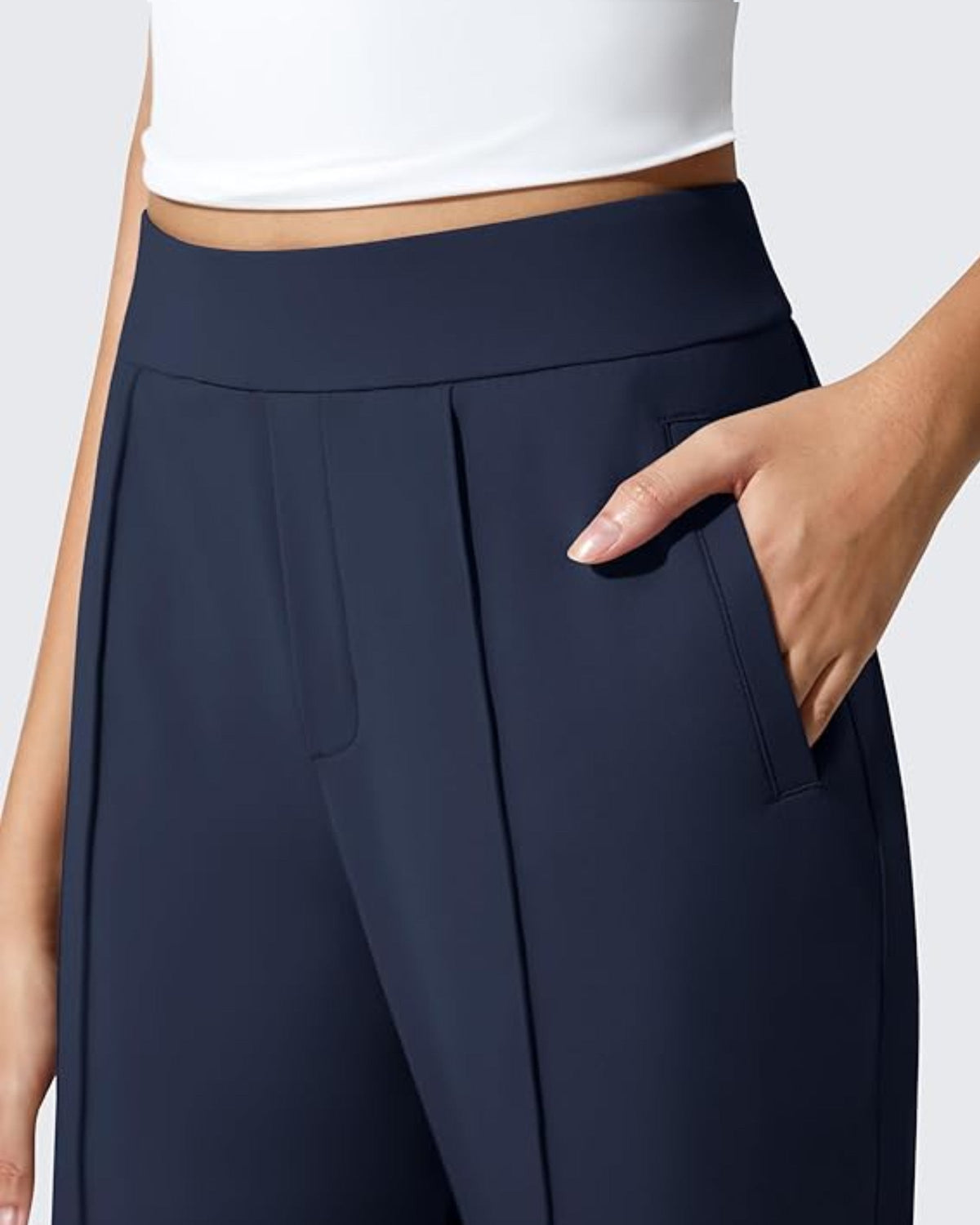 ShiftReady Pockets Elastic Band Wide Leg Work Pants