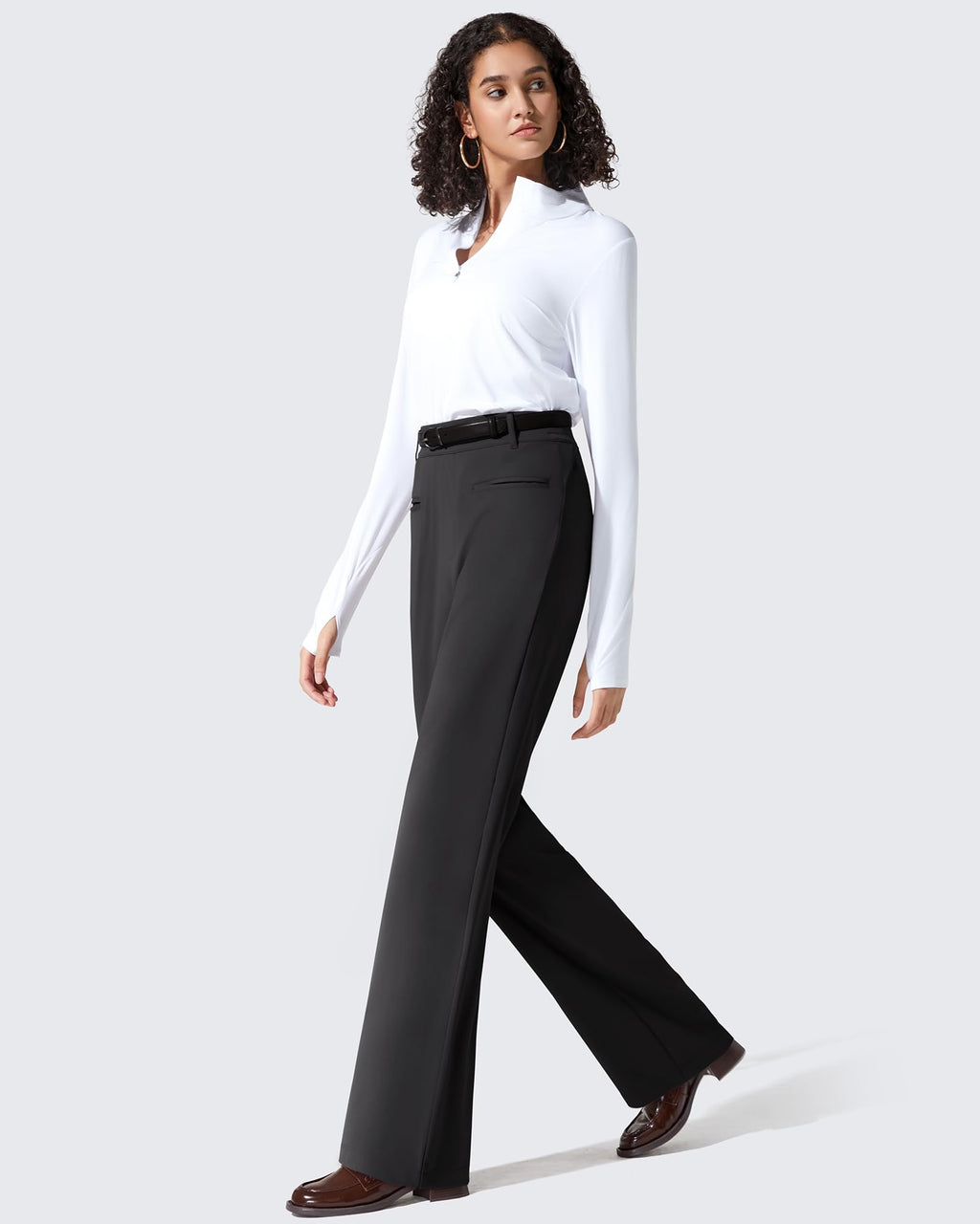 ShiftReady Slit Pockets Elastic Waist Straight Leg Work Pants