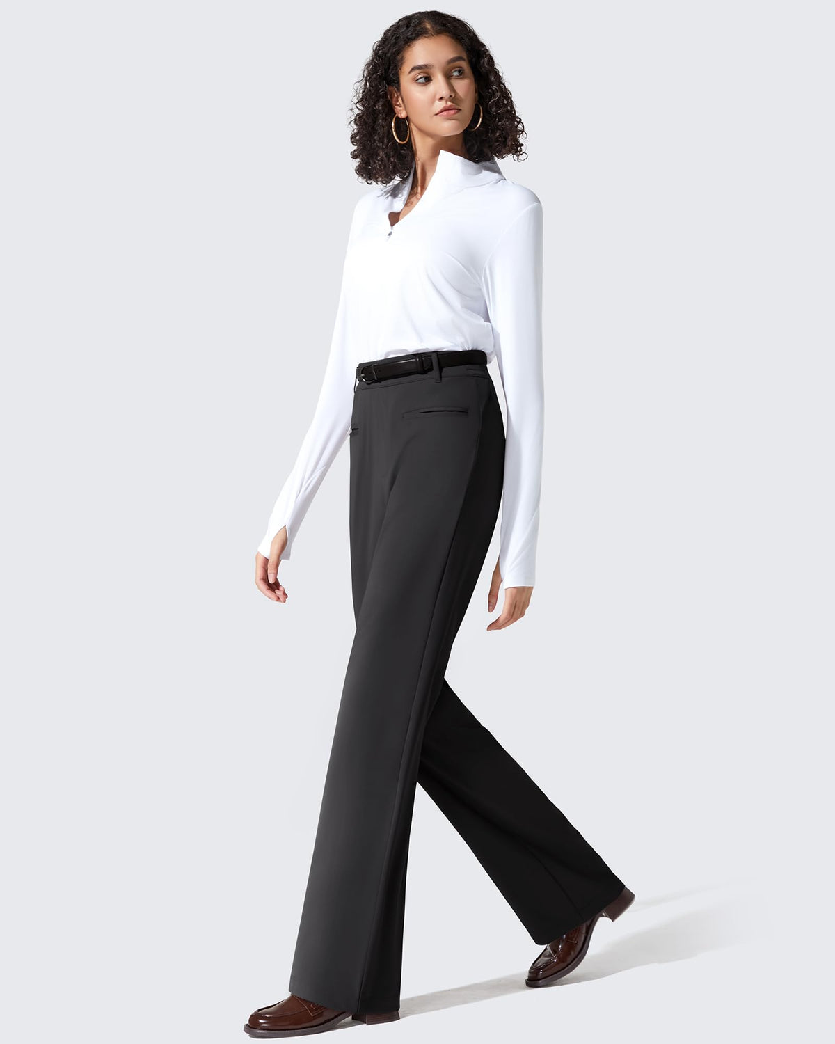 ShiftReady Slit Pockets Elastic Waist Straight Leg Work Pants