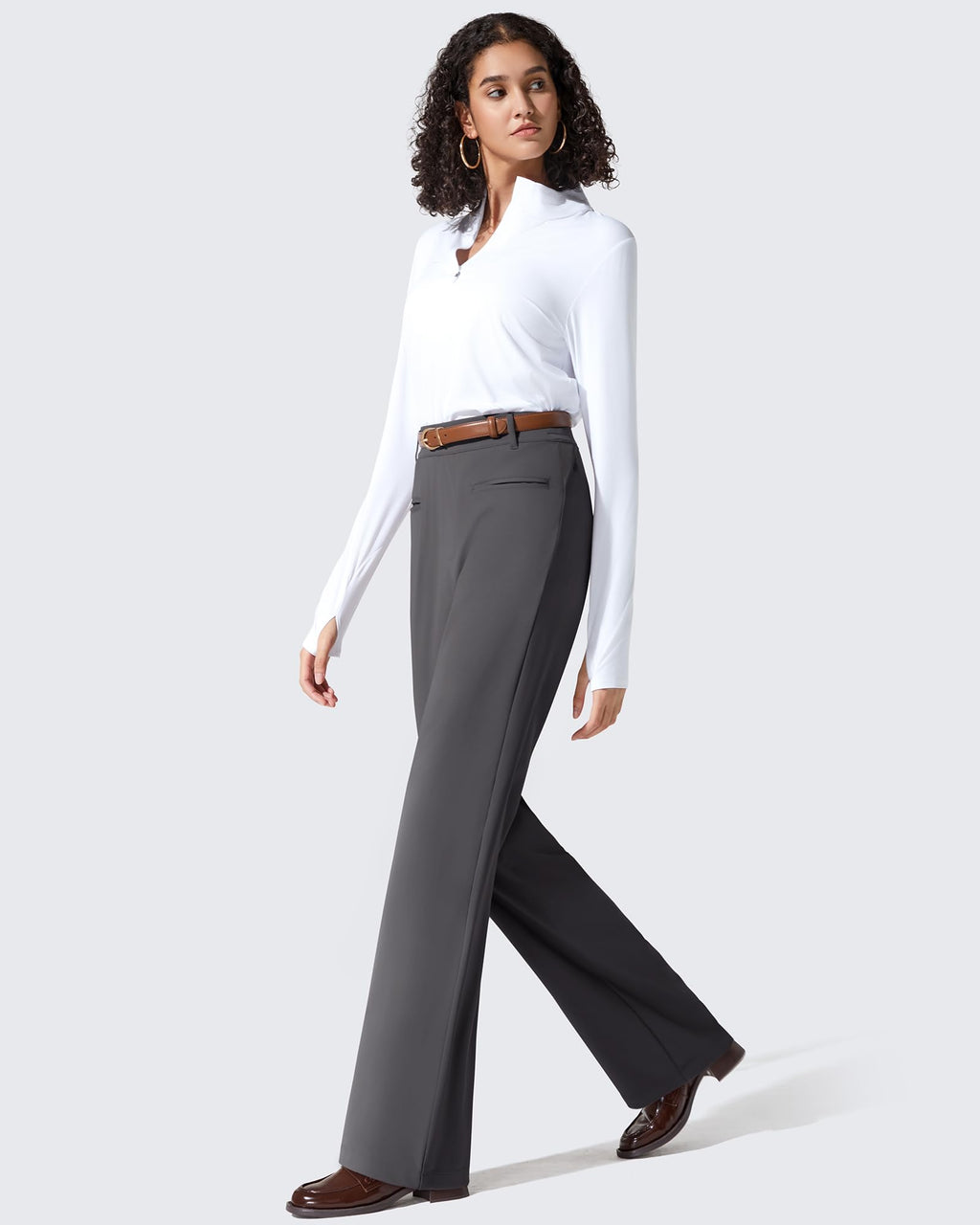 ShiftReady Slit Pockets Elastic Waist Straight Leg Work Pants