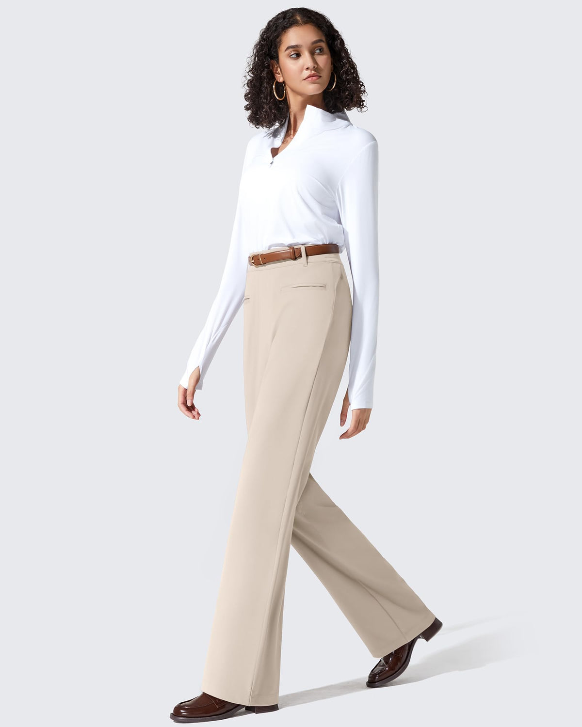 ShiftReady Slit Pockets Elastic Waist Straight Leg Work Pants
