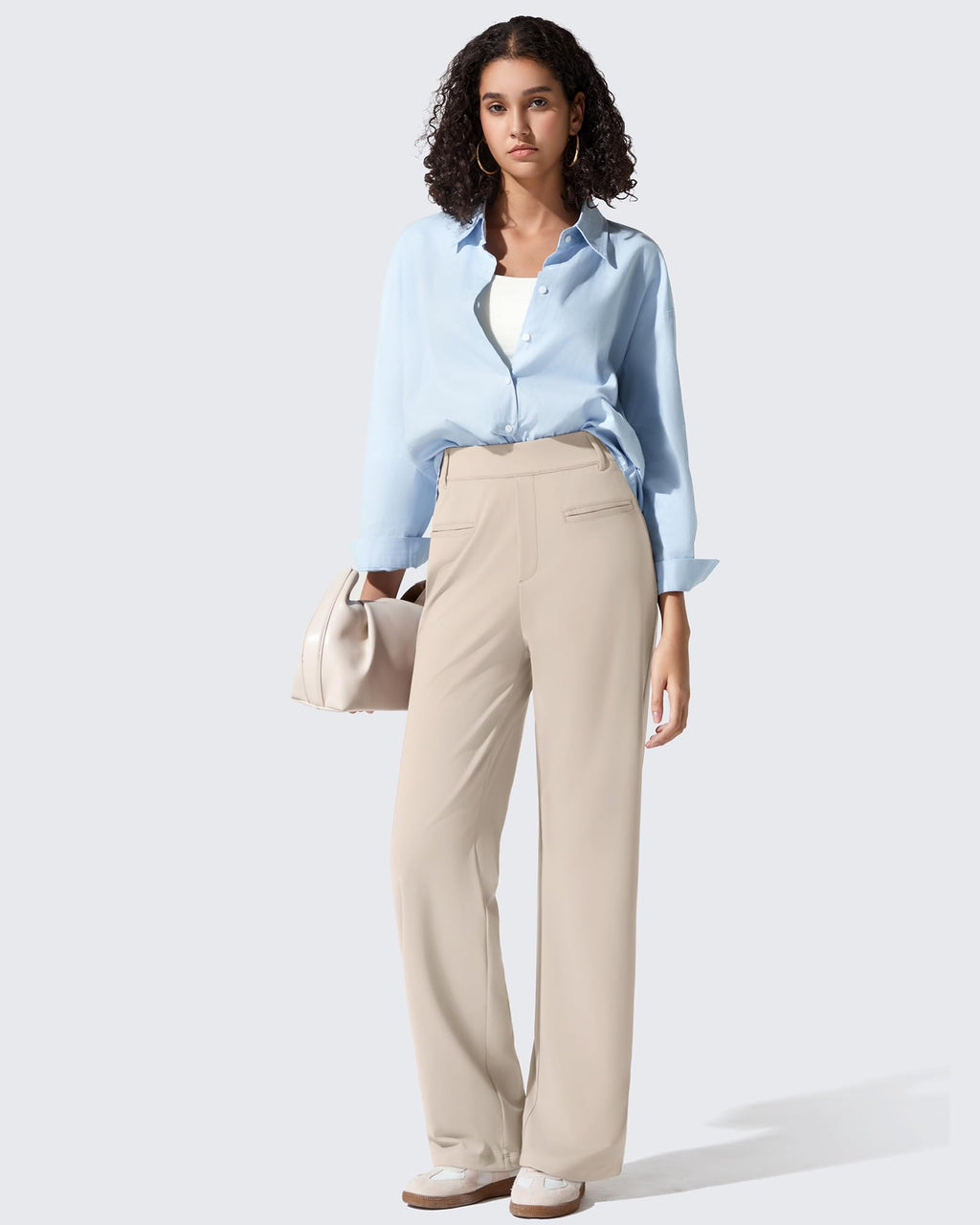 ShiftReady Slit Pockets Elastic Waist Straight Leg Work Pants