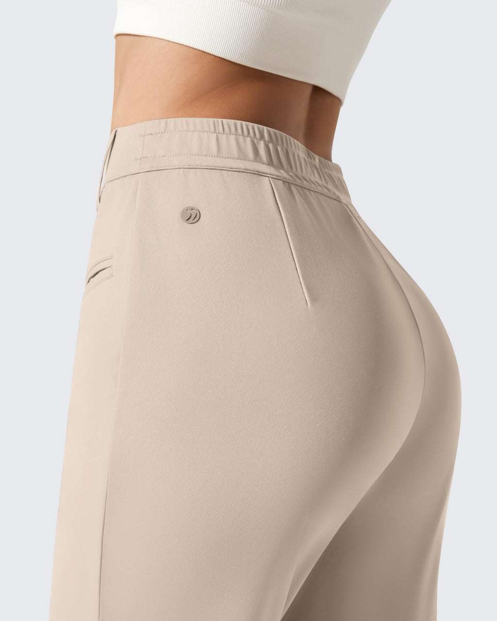 ShiftReady Slit Pockets Elastic Waist Straight Leg Work Pants
