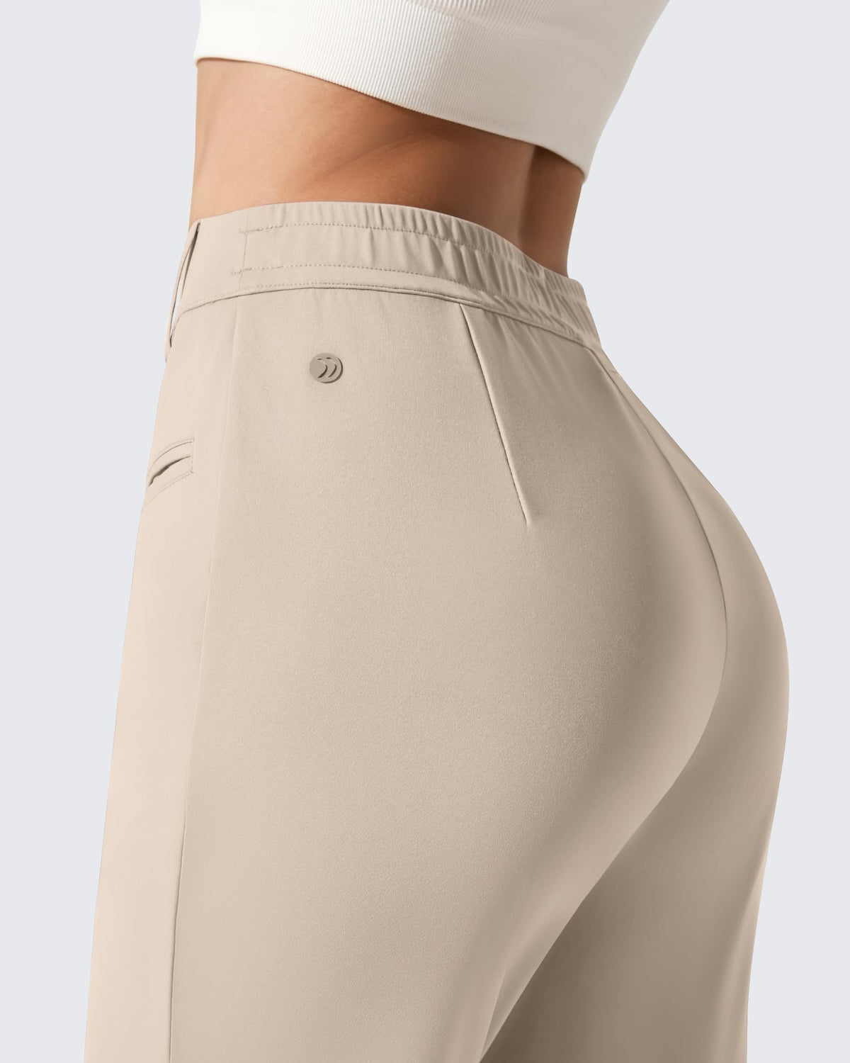 ShiftReady Slit Pockets Elastic Waist Straight Leg Work Pants