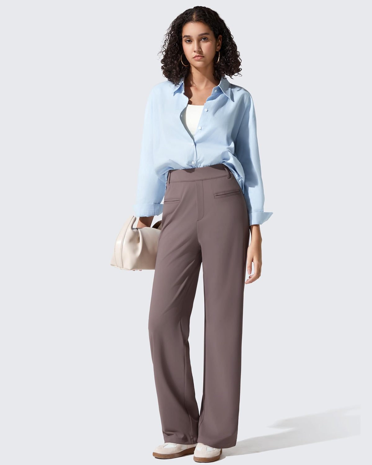 ShiftReady Slit Pockets Elastic Waist Straight Leg Work Pants