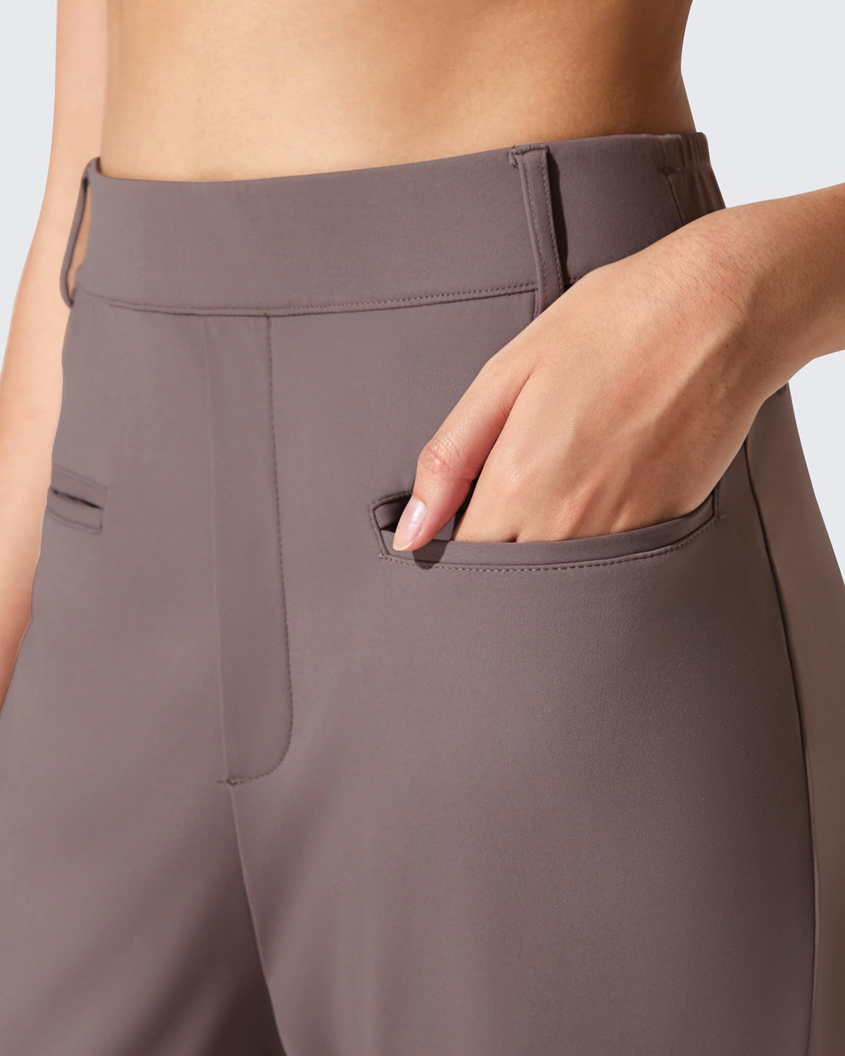 ShiftReady Slit Pockets Elastic Waist Straight Leg Work Pants