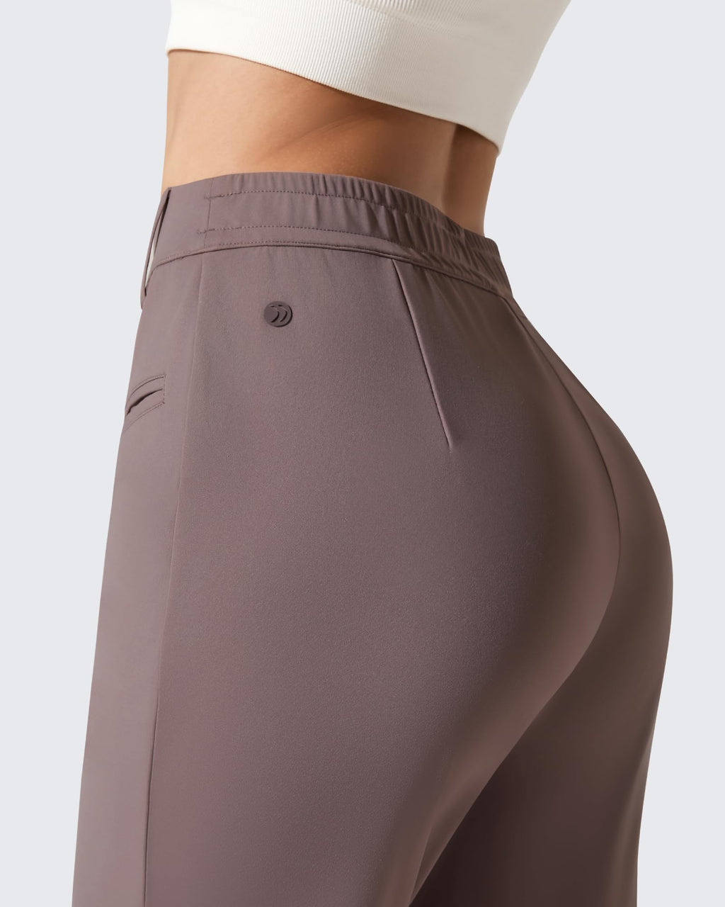 ShiftReady Slit Pockets Elastic Waist Straight Leg Work Pants