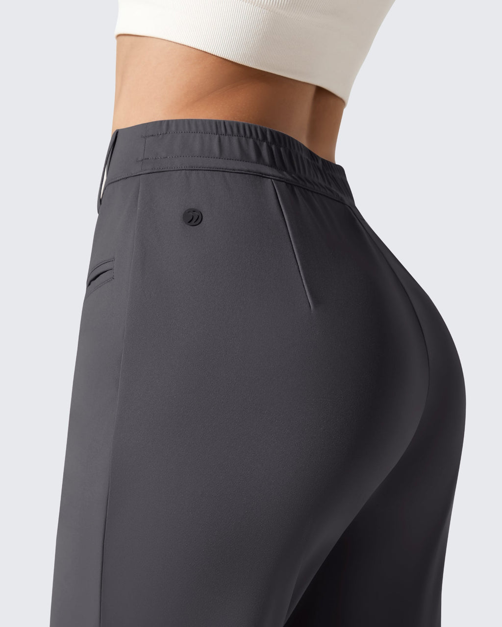 ShiftReady Slit Pockets Elastic Waist Straight Leg Work Pants
