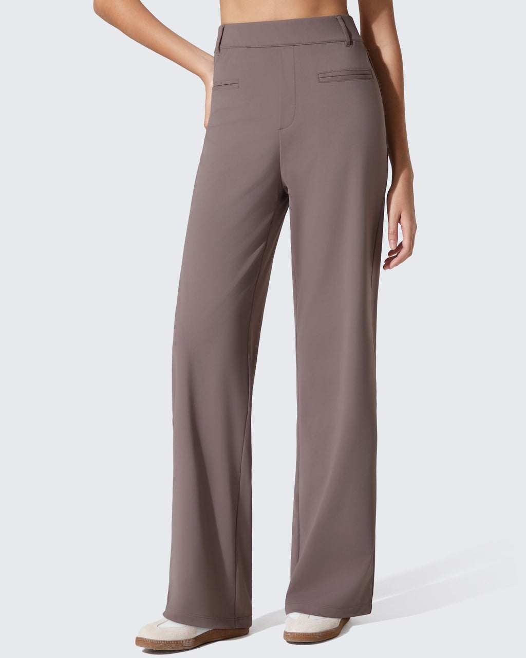 ShiftReady Slit Pockets Elastic Waist Straight Leg Work Pants