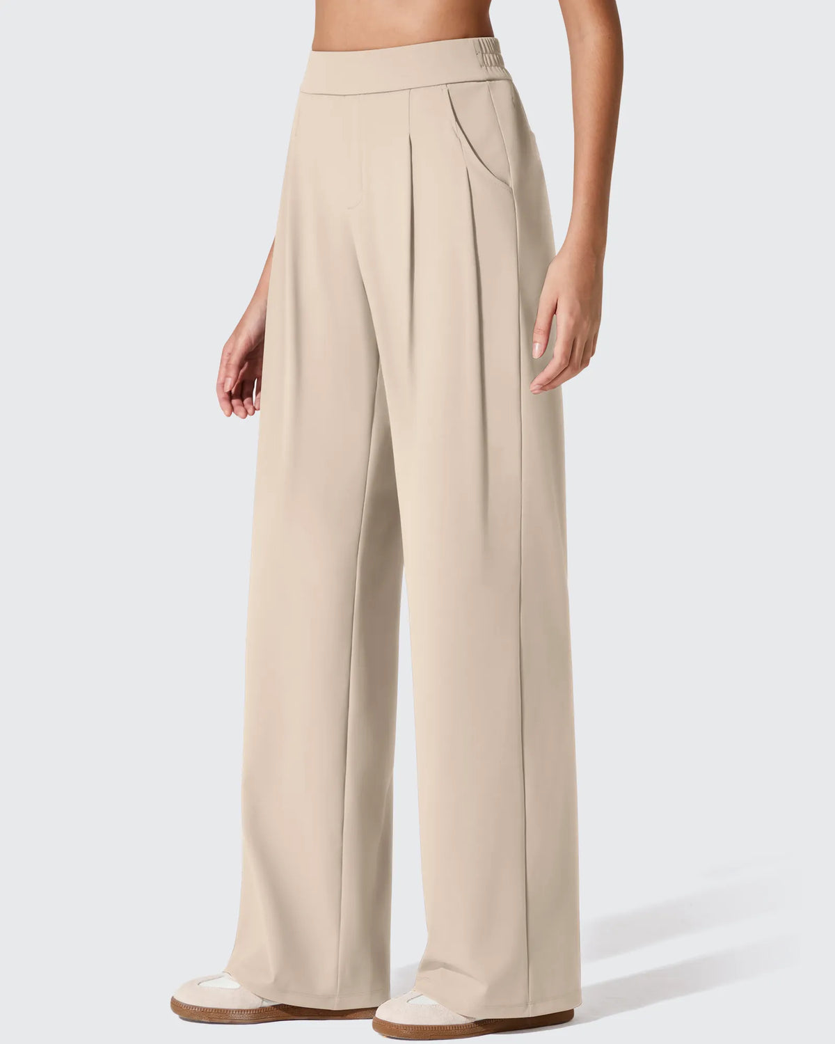 ShiftReady Two Front Pleated Wide Leg Dress Pants
