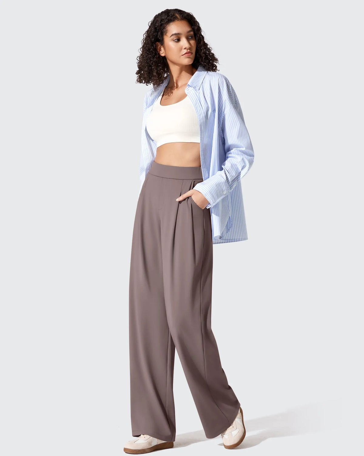 ShiftReady Two Front Pleated Wide Leg Dress Pants