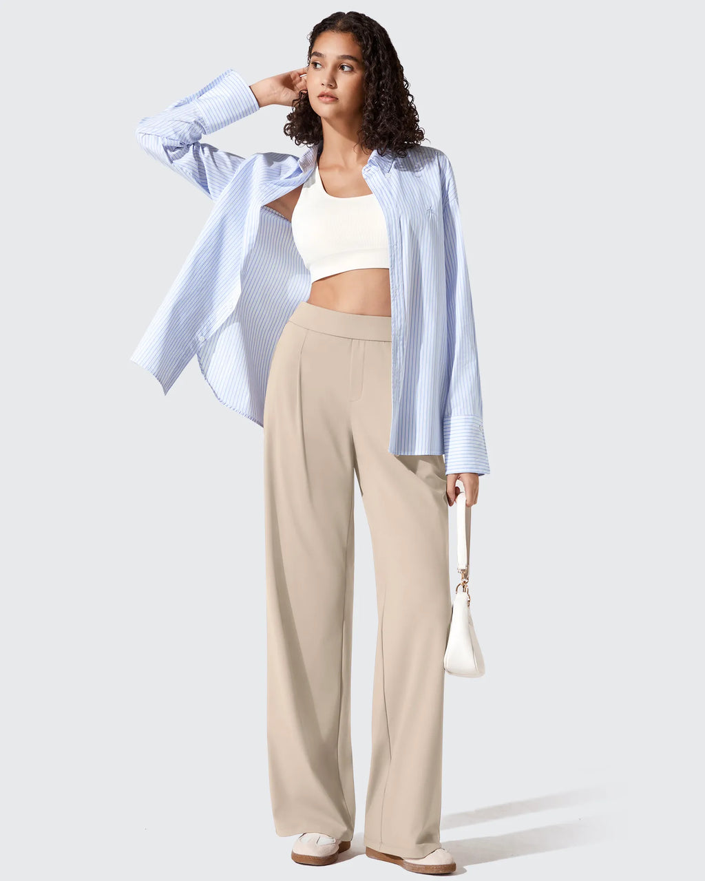ShiftReady Two Front Pleated Wide Leg Dress Pants