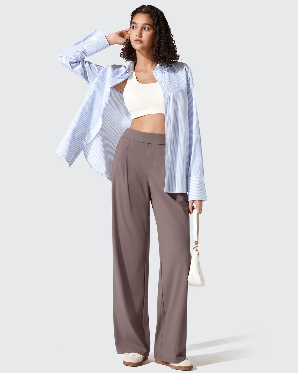 ShiftReady Two Front Pleated Wide Leg Dress Pants