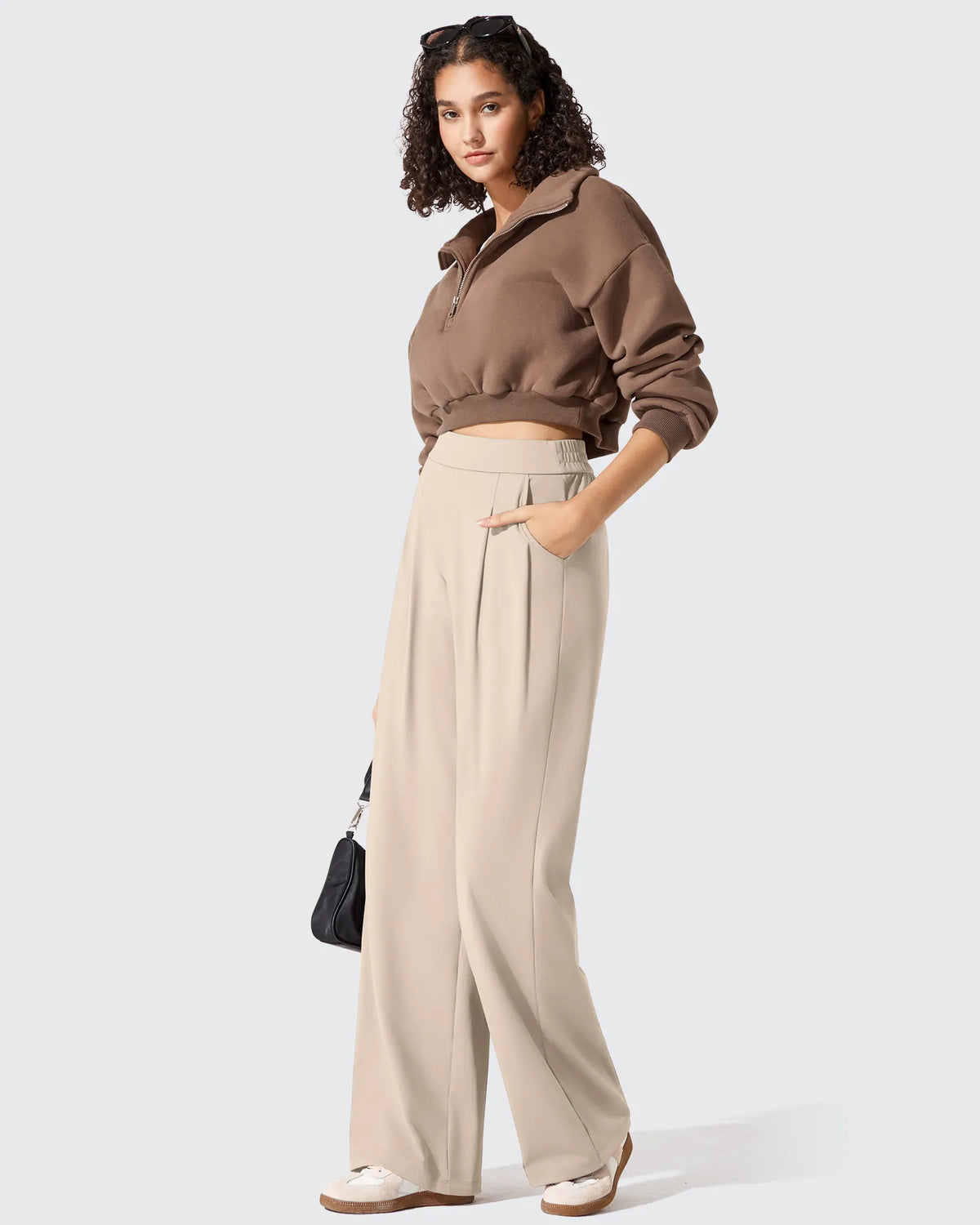 ShiftReady Two Front Pleated Wide Leg Dress Pants