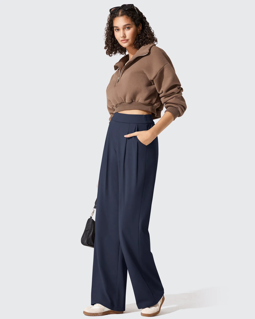 ShiftReady Two Front Pleated Wide Leg Dress Pants