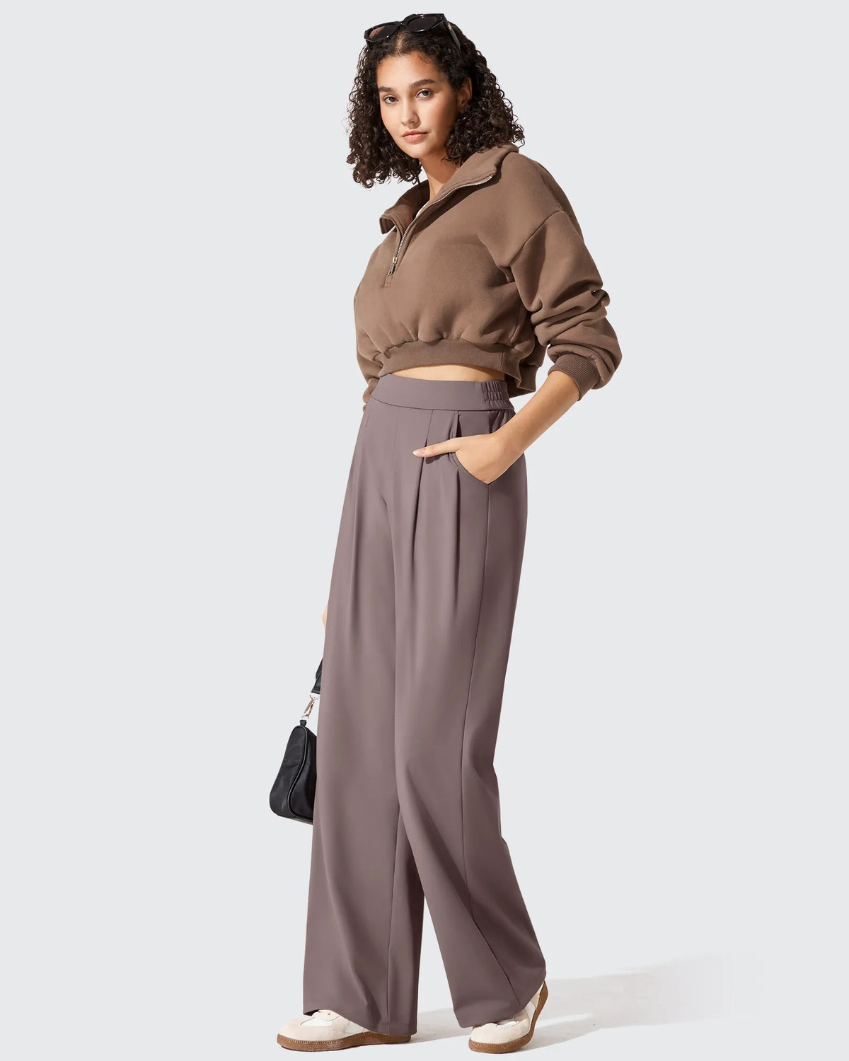 ShiftReady Two Front Pleated Wide Leg Dress Pants