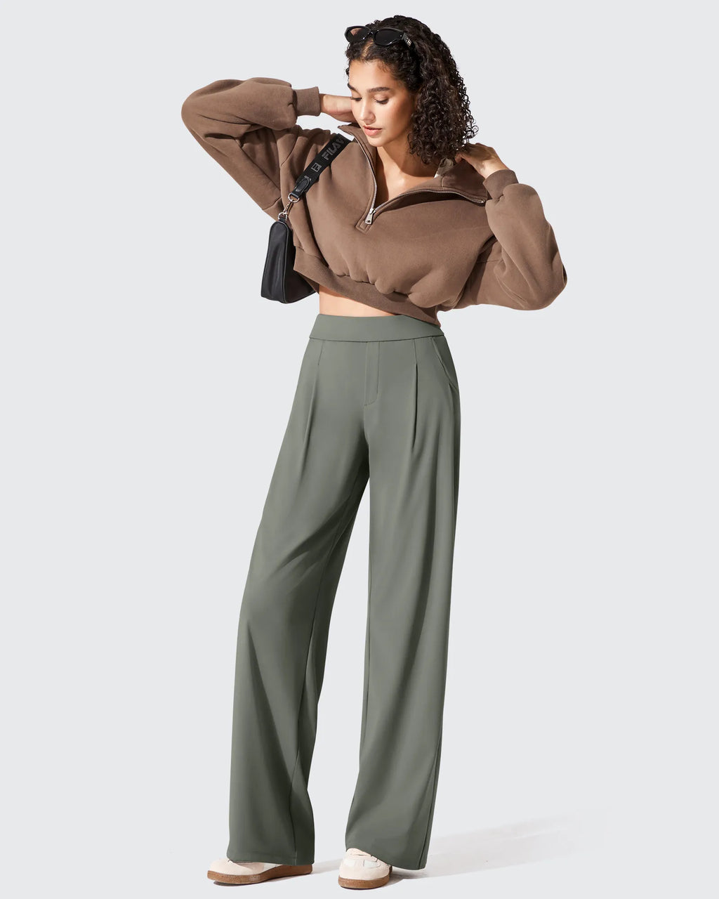 ShiftReady Two Front Pleated Wide Leg Dress Pants