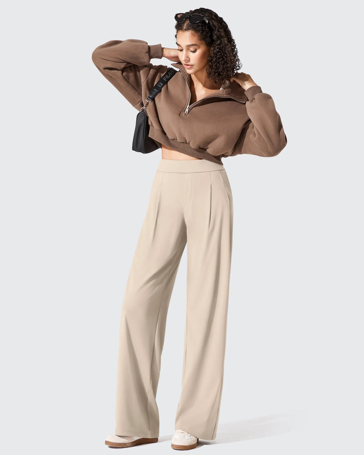 ShiftReady Two Front Pleated Wide Leg Dress Pants