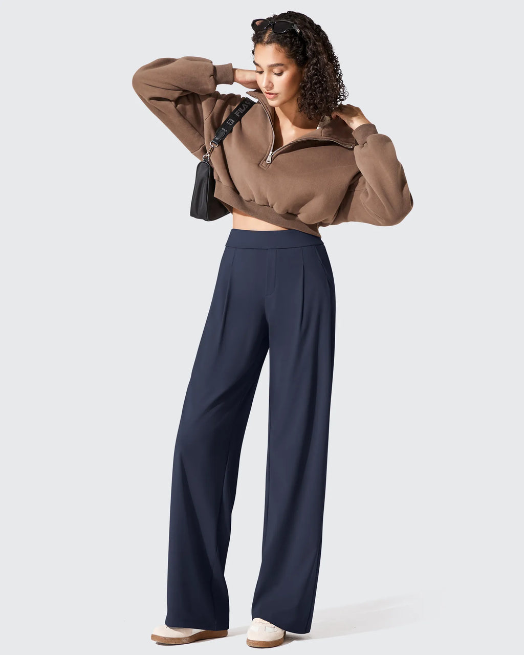 ShiftReady Two Front Pleated Wide Leg Dress Pants