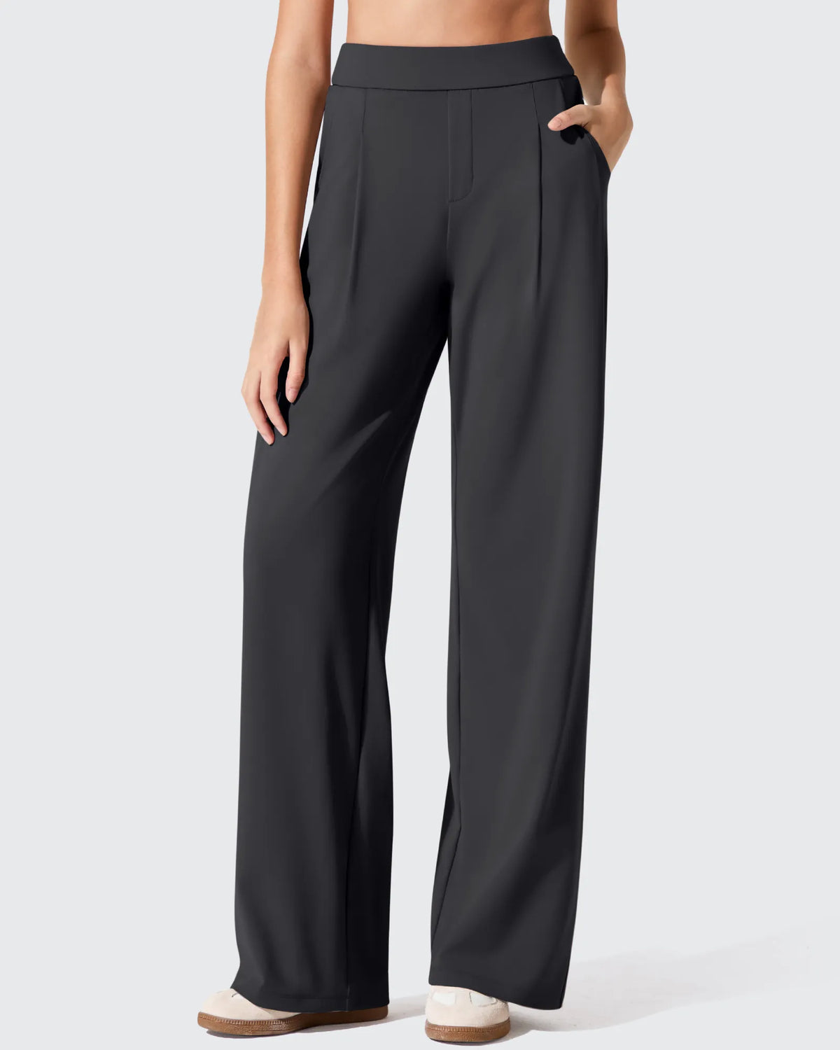 ShiftReady Two Front Pleated Wide Leg Dress Pants