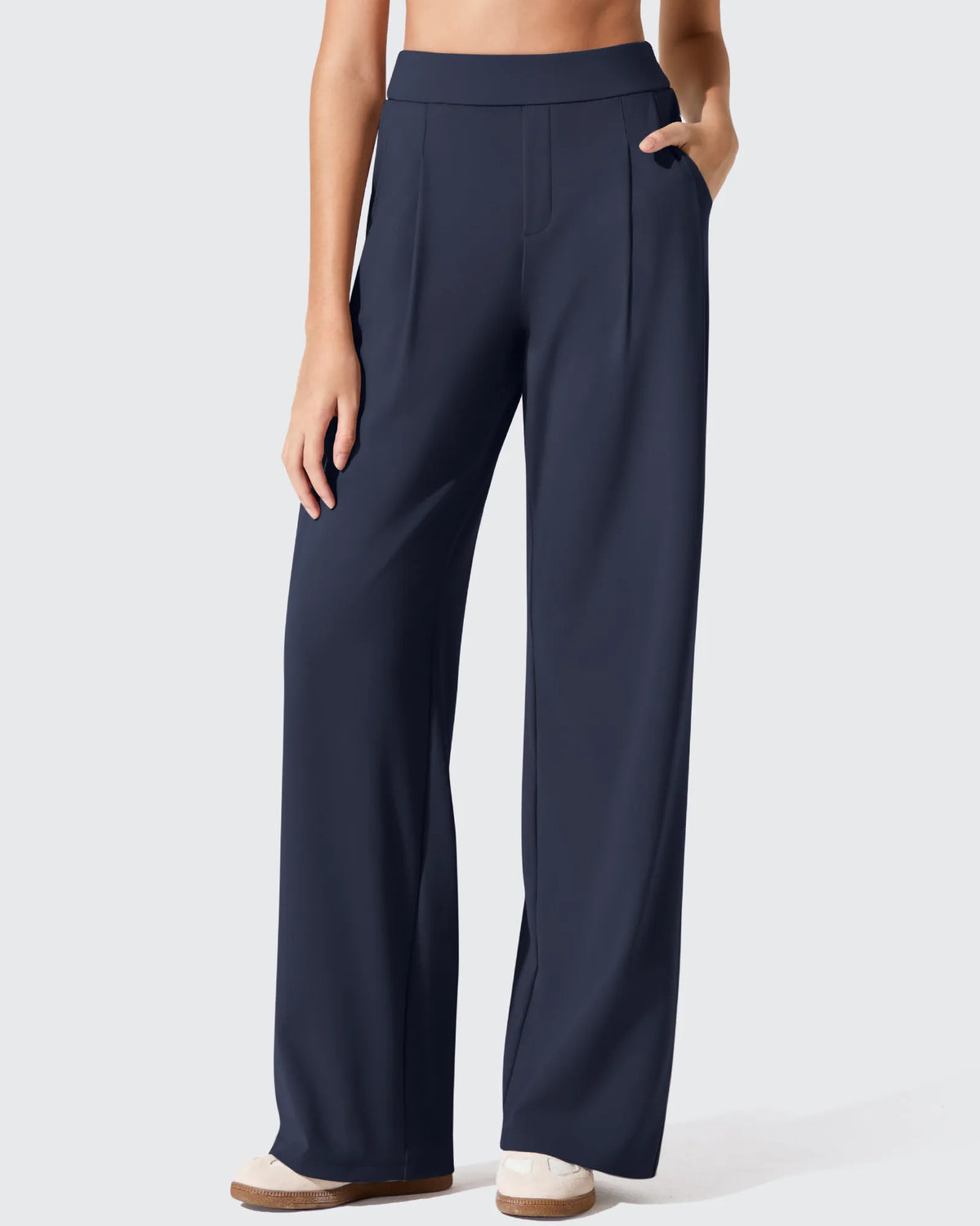 ShiftReady Two Front Pleated Wide Leg Dress Pants