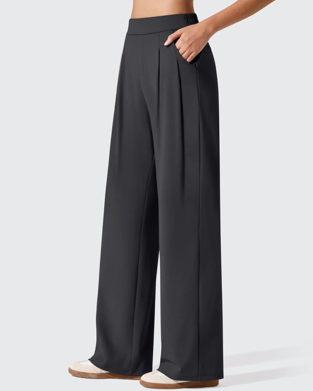 ShiftReady Two Front Pleated Wide Leg Dress Pants