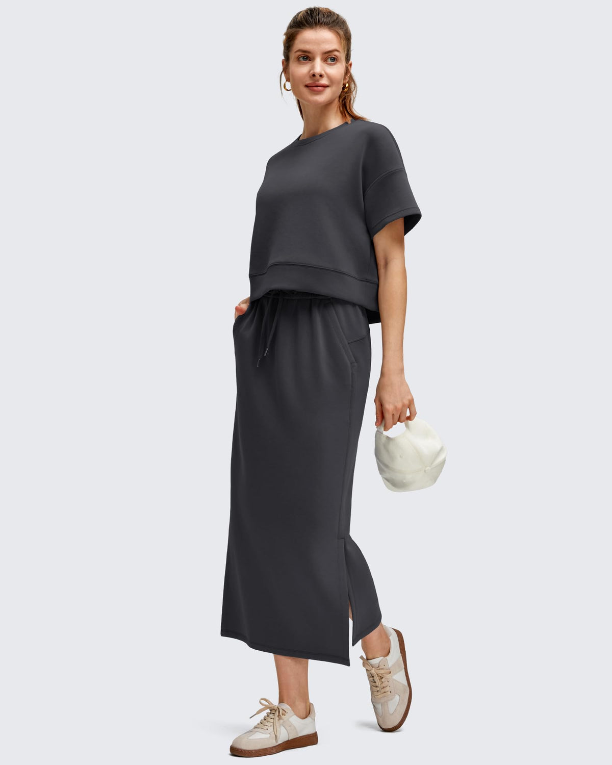 Smoofit Crew Neck Boxy Drop Shoulder Short Sleeve