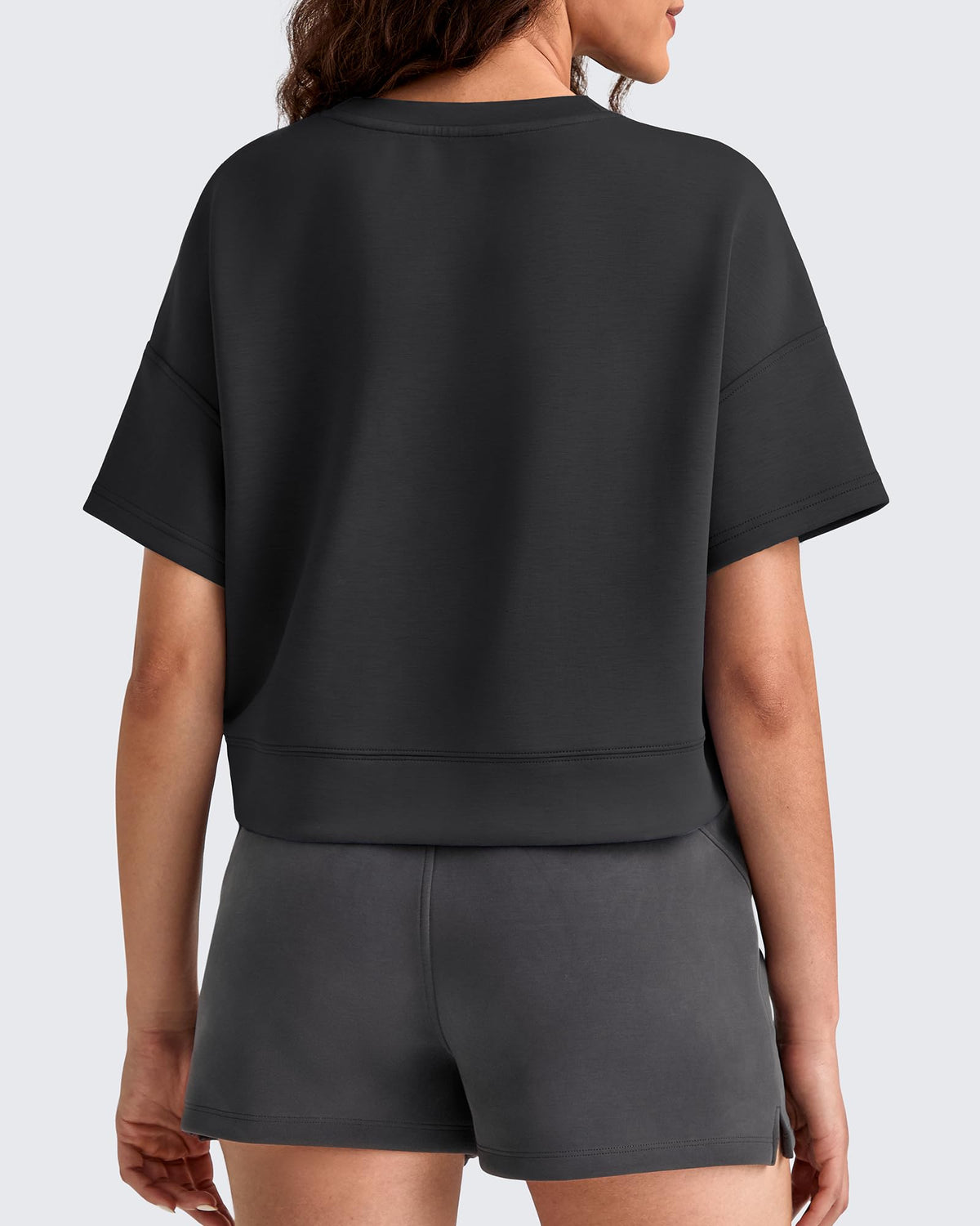 Smoofit Crew Neck Boxy Drop Shoulder Short Sleeve