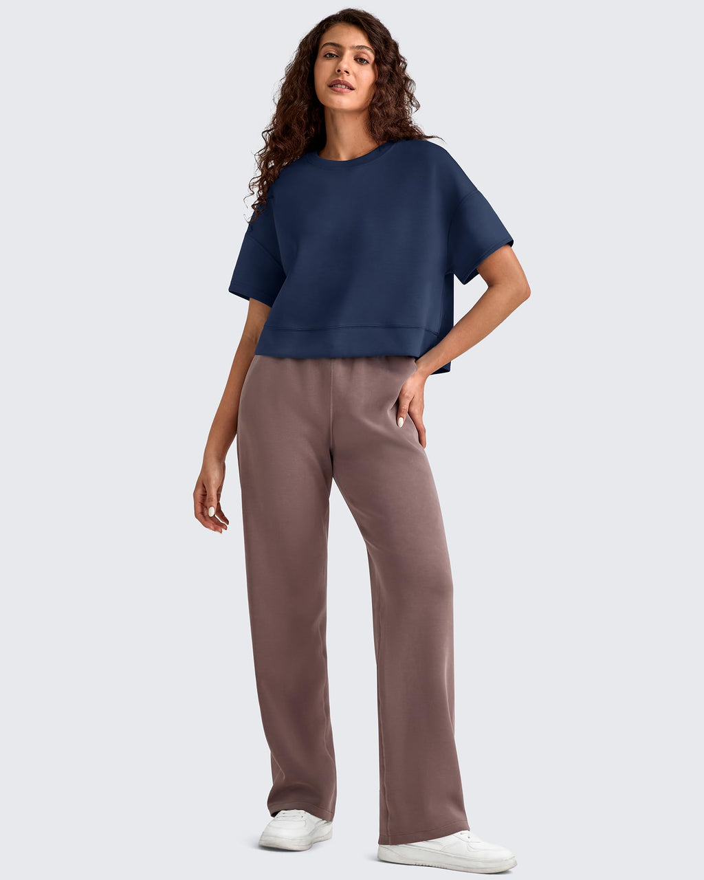 Smoofit Crew Neck Boxy Drop Shoulder Short Sleeve