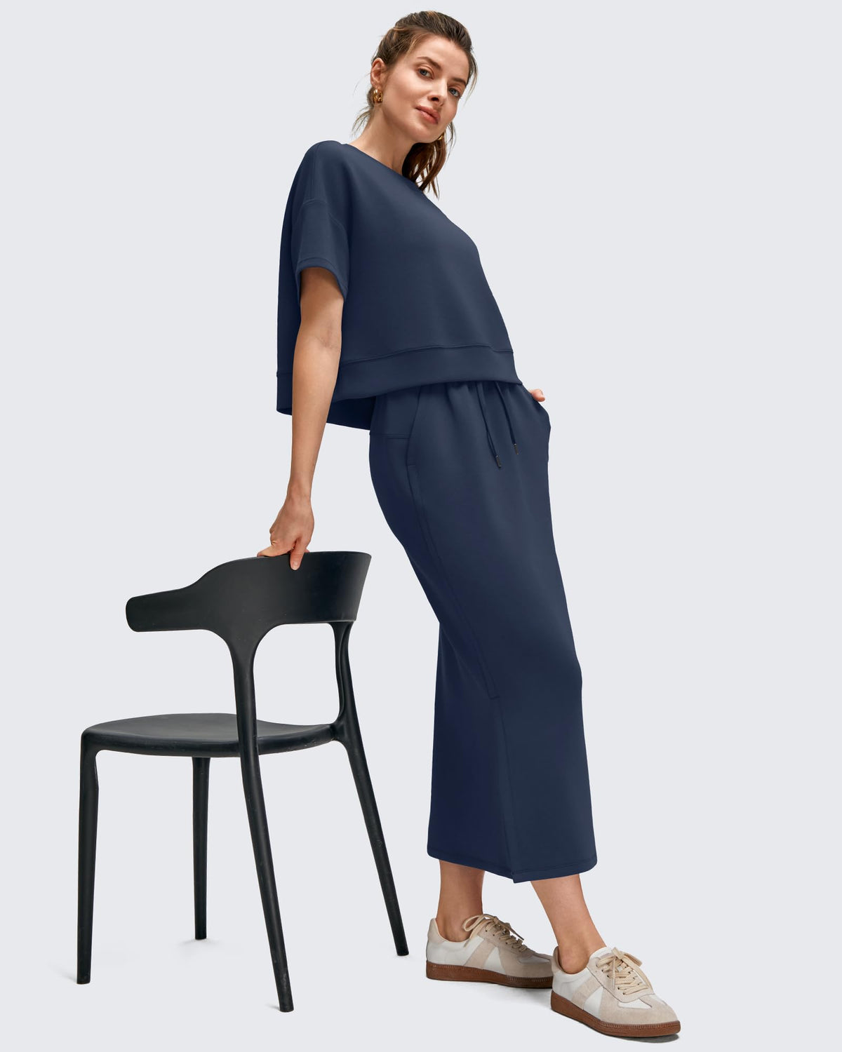 Smoofit Crew Neck Boxy Drop Shoulder Short Sleeve