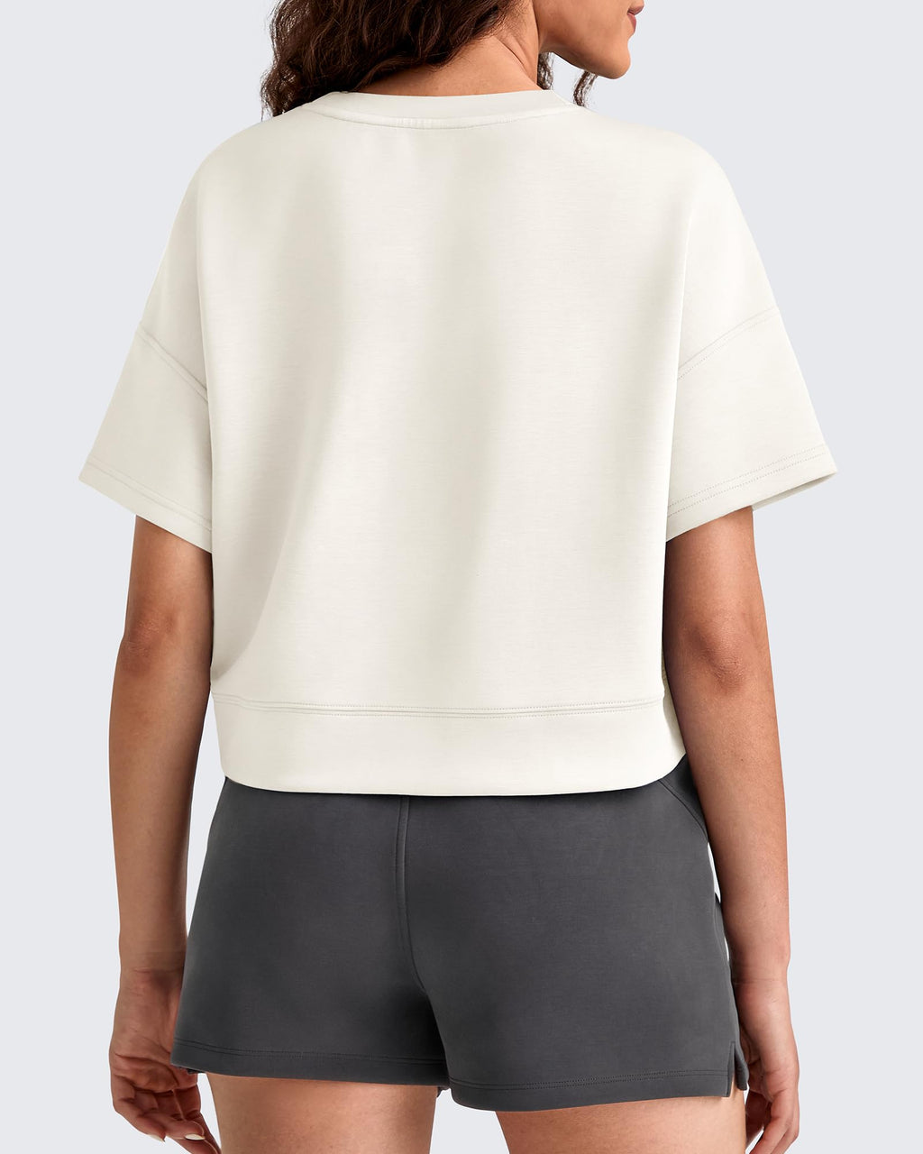 Smoofit Crew Neck Boxy Drop Shoulder Short Sleeve