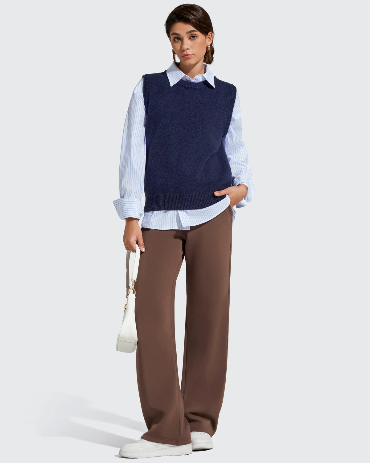 Smoofit Elastic Drawstring Fleece Lined Wide Leg Sweatpants