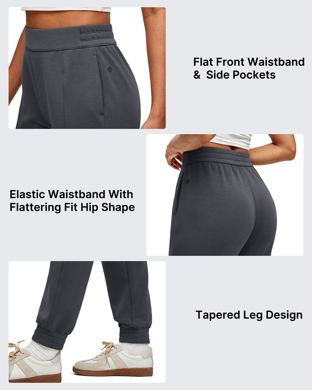 Smoofit Elastic Waist Pull Pockets Joggers Pants