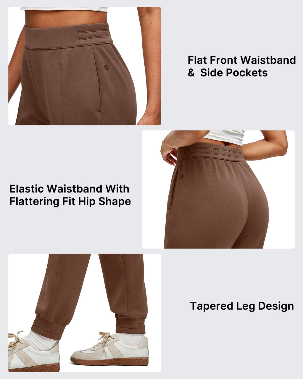 Smoofit Elastic Waist Pull Pockets Joggers Pants